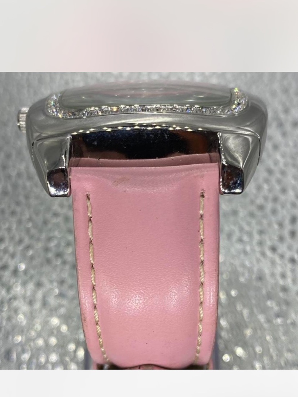 *** Peugeot ^^^ Women's Pink “ Iced Crystal-Trim Quartz Watch *** - Picture 3 of 8